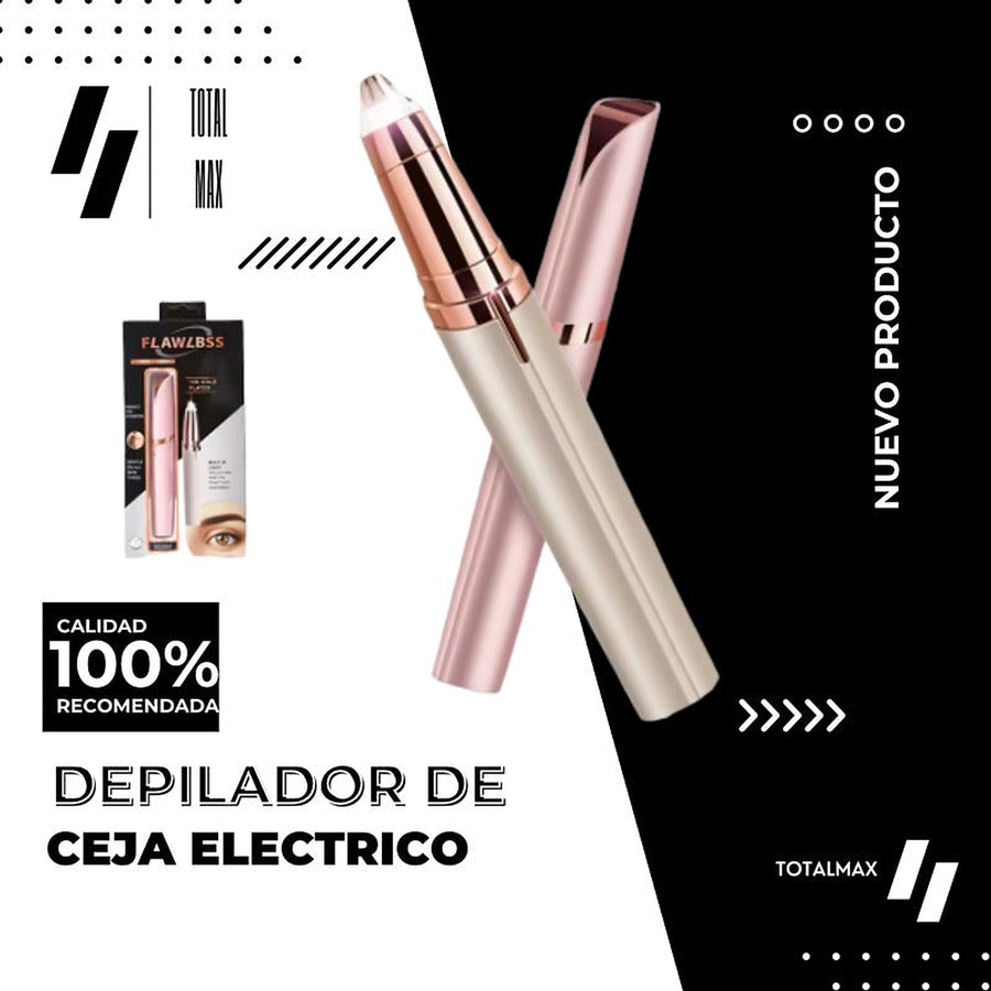 Depilador de cejas eléctrico recargable con luz LED